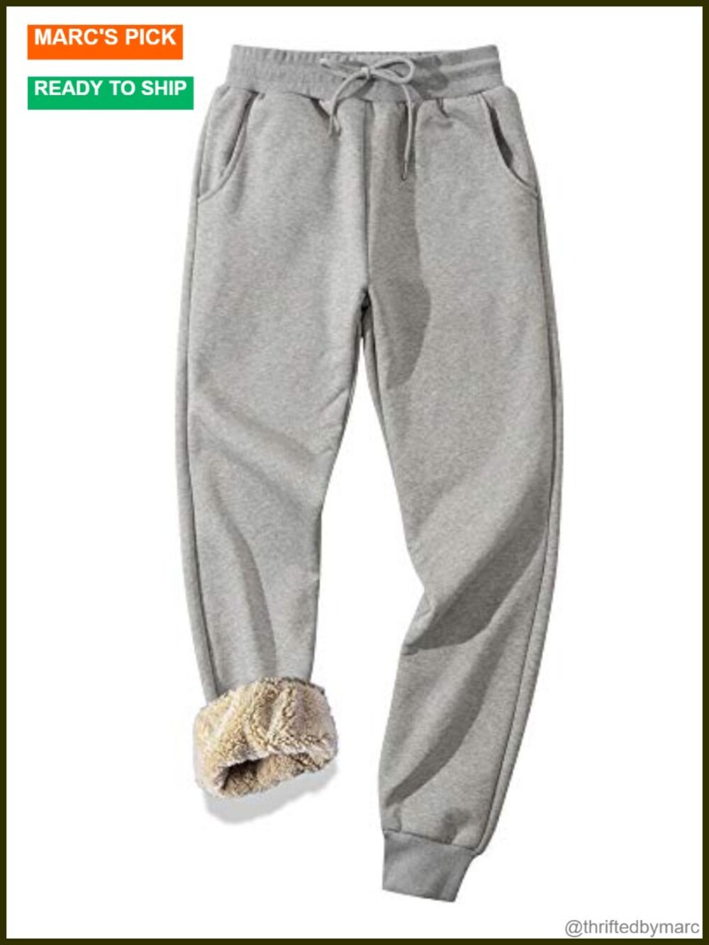 Men's Thermal Fleece Lined Jogger Sweatpants Winter Warm Thick Track Pants